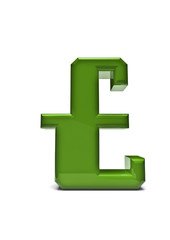 Obraz premium Digital alphabet pound