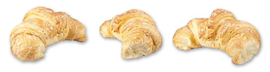 Drei Croissants - freigestellt
