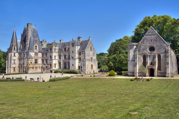 Fototapeta premium Château de Fontaine-Henry et sa chapelle