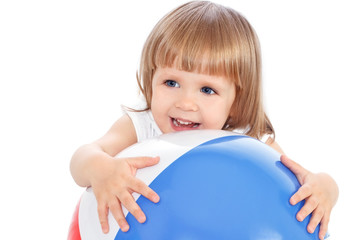 little girl with the ball