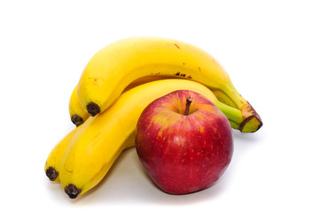 Banana and apple