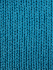 Knitted fabric in electric turquoise blue color