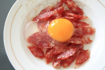 egg food  ham