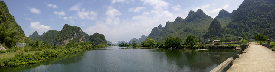 Guilin and its Li Jiang tropical river in China.