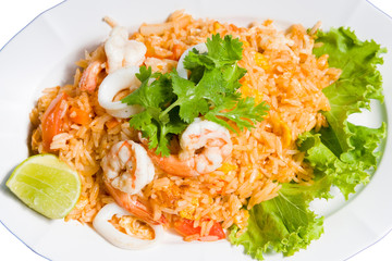 Rice with seafood