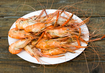 Boiled shrimp