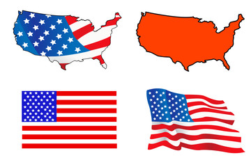 Obraz premium USA flag in style vector