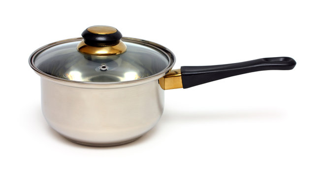 stainless pot with handle