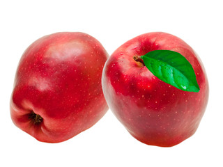 red apple isolated on white background