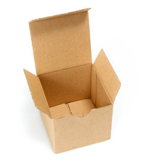 Open cardboard empty box