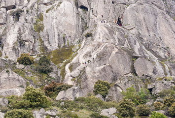 Fototapeta na wymiar Wspinacze rosnąco Pico de la Miel, Madryt