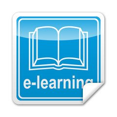 Pegatina cuadrada e-learning con reborde