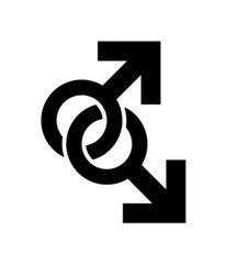 Intertwined Male Symbols