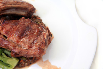 lamb chop with copy space