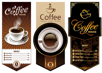 Three coffee design templates - 32850563