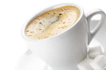 White cup of coffee