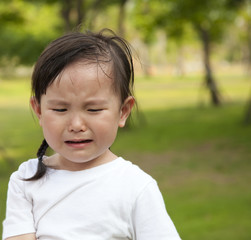 little girl crying