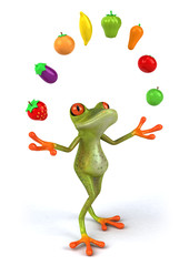Grenouille et légumes