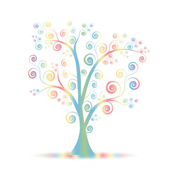 Obraz na płótnie Canvas Colorful art tree
