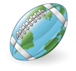 World globe football ball concept