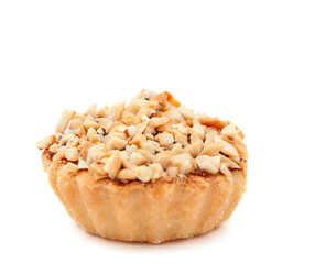 cake topped with peanuts