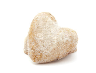 heart cookies in powdered sugar