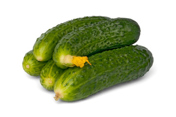 some fresh cucumbers