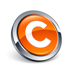 icône bouton internet copyright