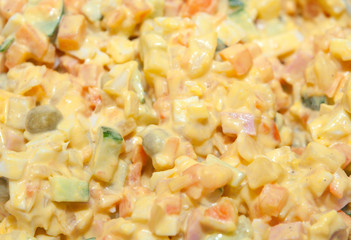 closeup of salad
