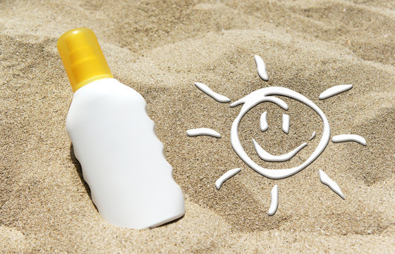 strand sonnencreme sonne symbol