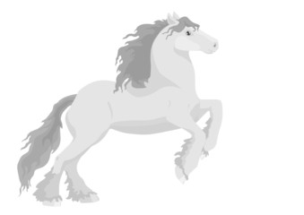 Obraz na płótnie Canvas horse on white background