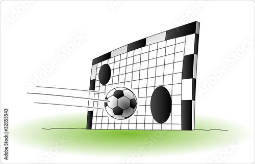 "Torschusstraining auf Torwand" Stock image and royalty-free vector