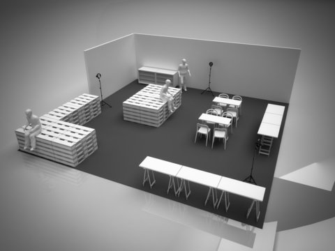 stand allestimento 3d manichini grande fratello