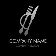 Company Logo Fork, Knife & Plate