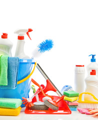 copy space image of cleaning accessories