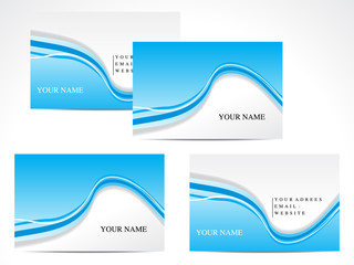abstract blue based business card