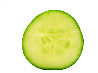 The cut cucumber