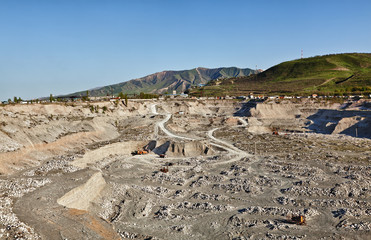 Sand quarry and the mountain