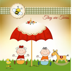 new baby invitation with umbrella