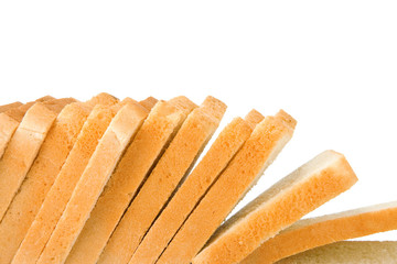 loaf of sliced bread isolated on white