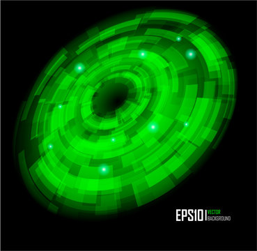 Abstract Techno Circle background. Eps 10.