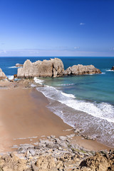 Fototapeta na wymiar Playa de la Arnia (Santander)