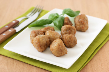 chicken meatballs with basil