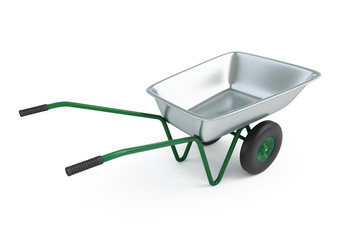 wheelbarrow on a white background