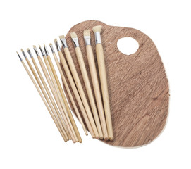 Paint Brushes and Palette