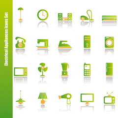 Electrical appliances icons set