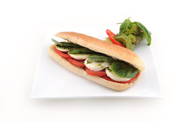Tomato, cucumber & mint cheese Sandwich