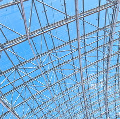 transparent ceiling inside contemporary airport