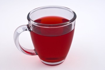glass tea cup isolated on a white background
