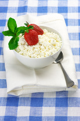 Cottage cheese with garnish